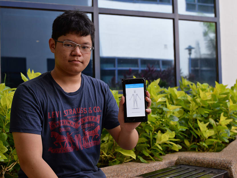 Haemophilia sufferer Tan Kai Ern, 18, whose blood-clotting disorder causes him to bruise easily and bleed internally, is among those who have benefited from the new health apps. Photo: Robin Choo/TODAY