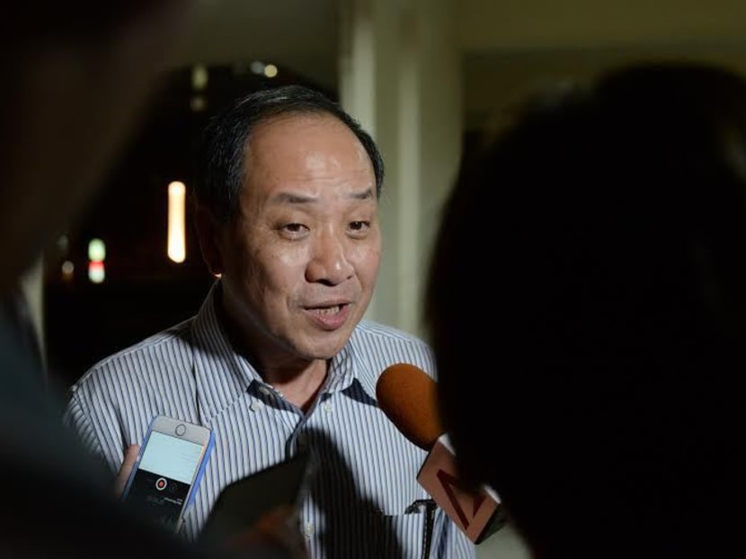 Workers' Party chief Low Thia Khiang speaks to reporters on Aug 5, 2015. Photo: Robin Choo