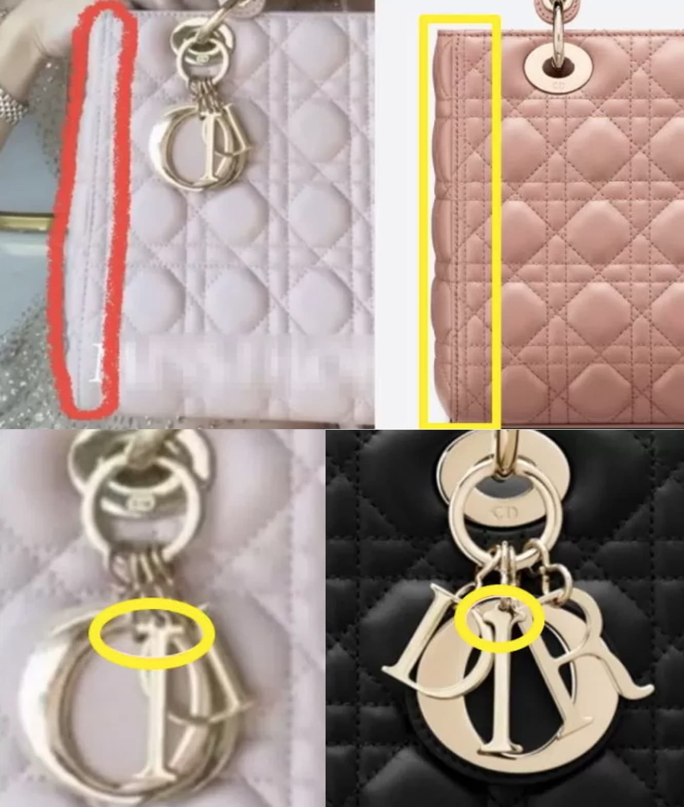 13 Cách phân biệt túi Dior Lady chính hãng thật  giả chuẩn nhất