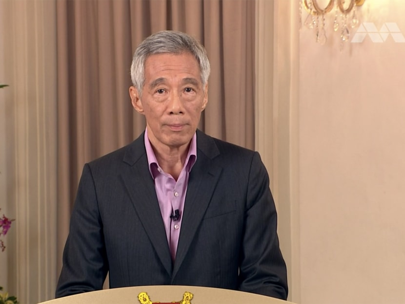 Prime Minister Lee Hsien Loong speaks in a live broadcast to the nation on May 31, 2021. Prime Minister Lee Hsien Loong speaks in a live broadcast to the nation on May 31, 2021.