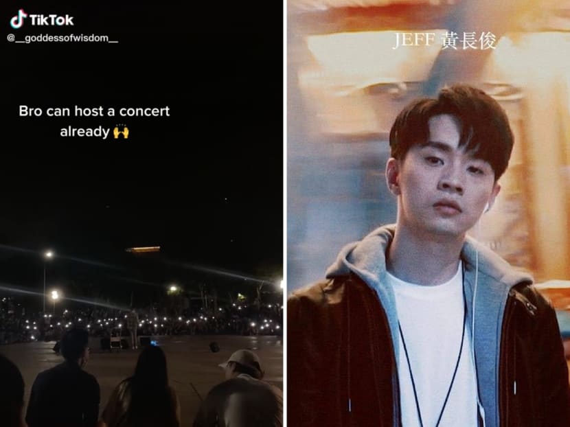 Musician Jeff Ng's busking performances have been going viral on TikTok, with spectators seen waving flashlights from their mobile phones, concert-style.