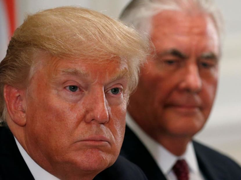 United States President Donald Trump and his Secretary of State Rex Tillerson. REUTERS file photo.