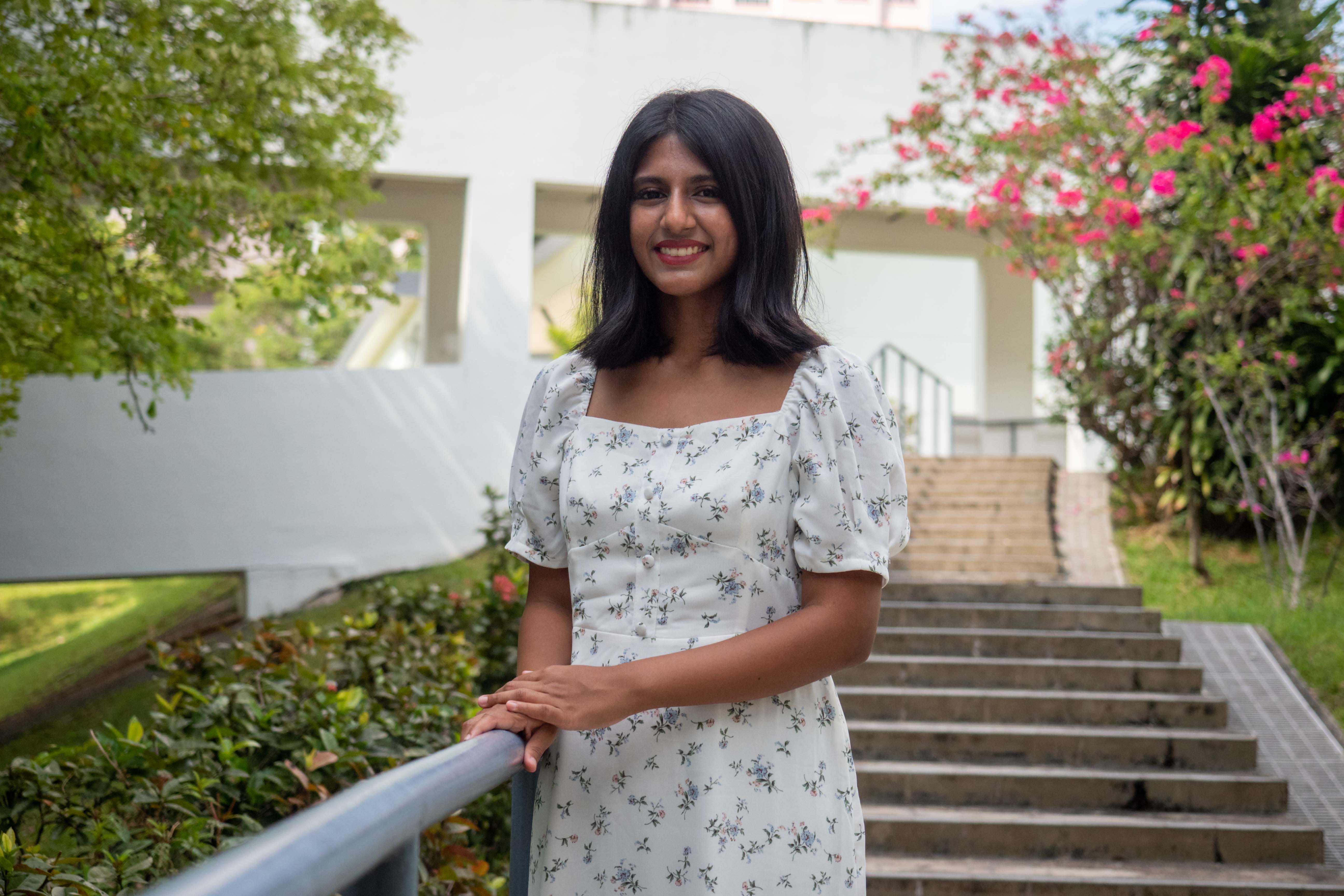 In early 2020, Ms Ashvini Annathurai (pictured) gave birth to twin girls after dropping out of school. In early 2020, Ms Ashvini Annathurai (pictured) gave birth to twin girls after dropping out of school.