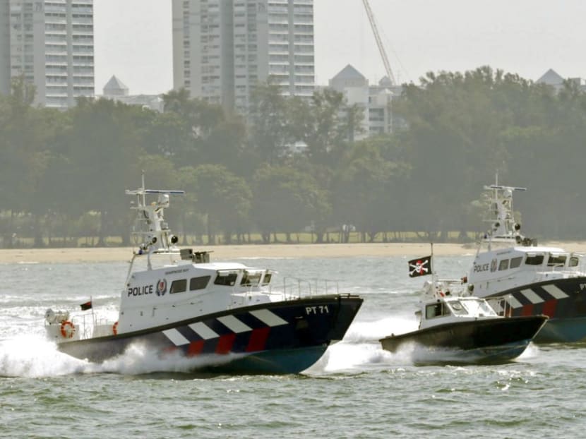 The Police Coast Guard’s Patrol Interdiction Boats on display at East Coast Park.