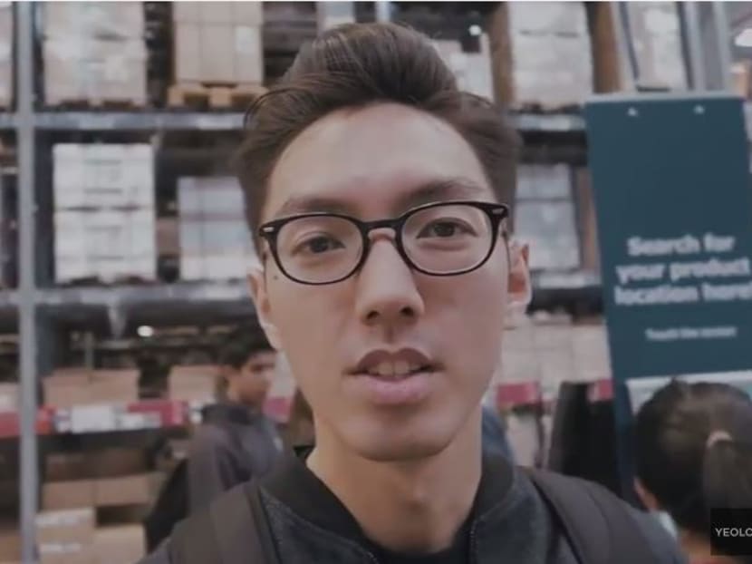 Nanyang Technological University student Yeo Tze Hern who's on exchange in Sydney came up with a video punning Ikea product names in Singlish which has since gone viral. Photo: Screenshot from YouTube