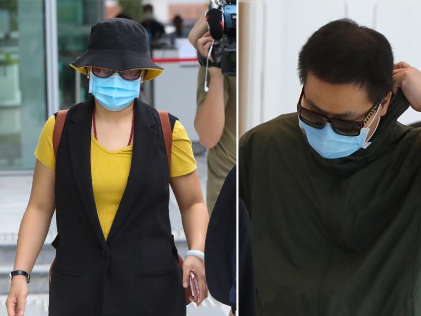 Hu Jun (right) was jailed for five months and his wife Shi Sha (left) was jailed for six months. Hu Jun (right) was jailed for five months and his wife Shi Sha (left) was jailed for six months.
