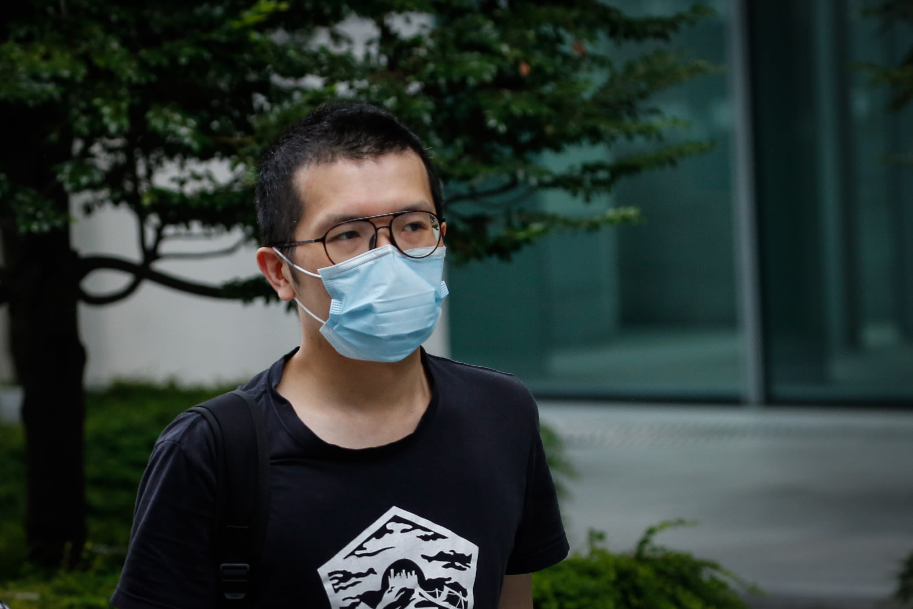 Charles Yeo Yao Hui arriving at the State Courts on Jan 19, 2022. 