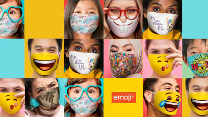 These $1 Reusable Emoji Masks Let You Smile and LOL From Behind A Face Covering