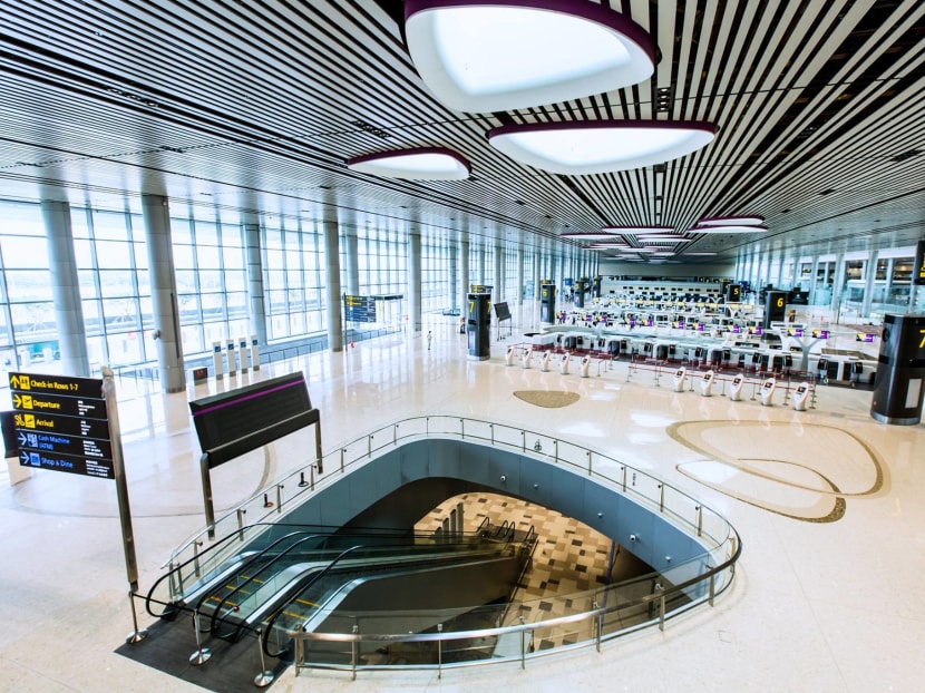 The departure hall of Changi Airport Terminal 4. Photo: Changi Airport