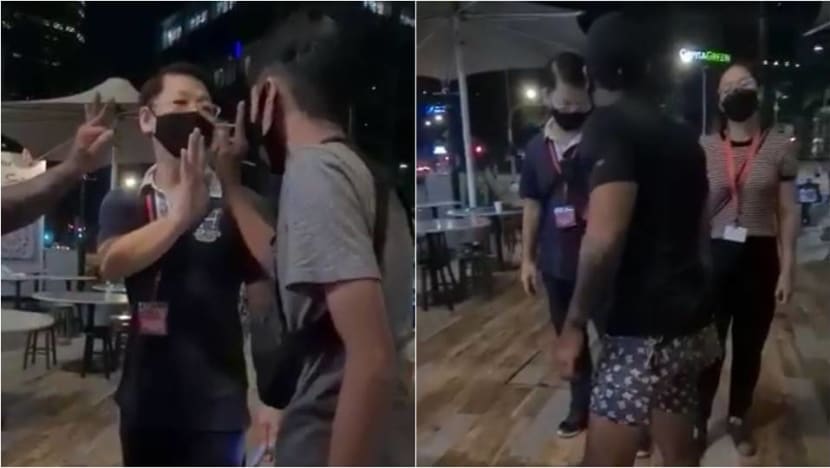 Police investigating abuse of COVID-19 safe-distancing officer at Lau Pa Sat Police investigating abuse of COVID-19 safe-distancing officer at Lau Pa Sat