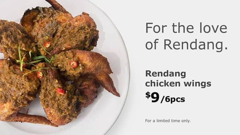Ayam rendang 'crispy' kini dalam menu IKEA