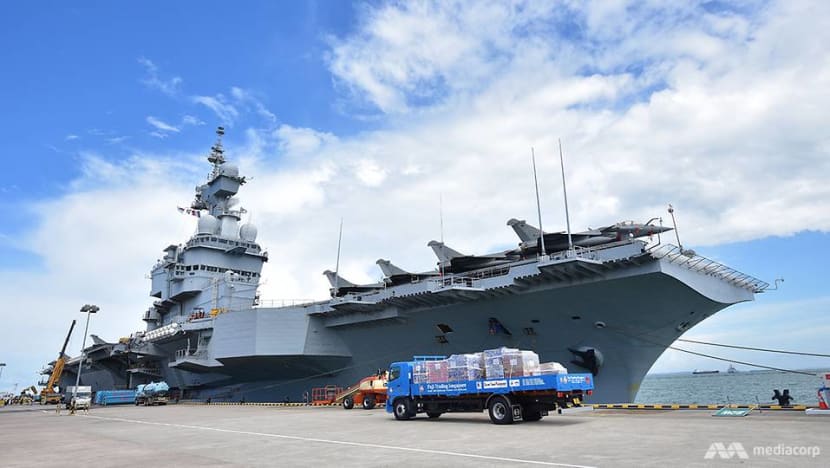 France's Charles de Gaulle aircraft carrier arrives in Singapore France's Charles de Gaulle aircraft carrier arrives in Singapore