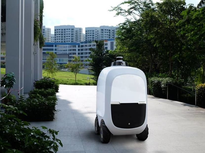 Robots to deliver groceries and parcels to Punggol HDB residents as part of a trial Robots to deliver groceries and parcels to Punggol HDB residents as part of a trial