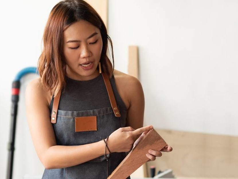 This Singaporean female carpenter turns wood into chic bags and jewellery