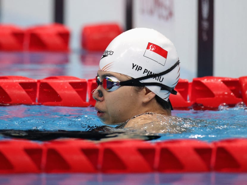 Swimmer Yip Pin Xiu came in first in her 100m backstroke S2 heat to qualify for the final.