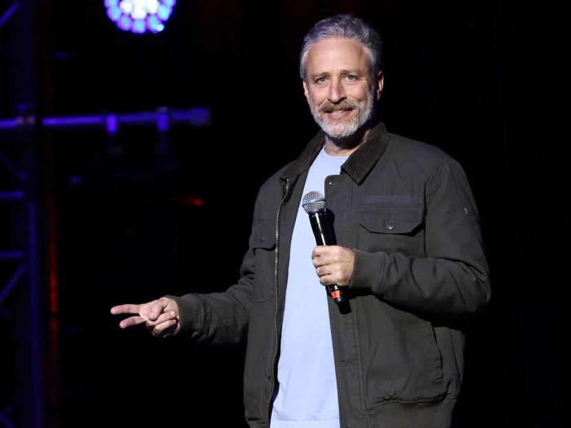 Jon Stewart delivered a riff reminiscent of his Daily Show days during an appearance on CBS' Late Show with Stephen Colbert. AP file photo.