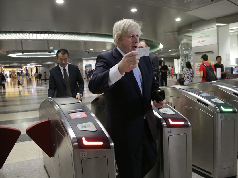 Gallery: London Mayor Boris Johnson rides the MRT, sees Singapore’s sights
