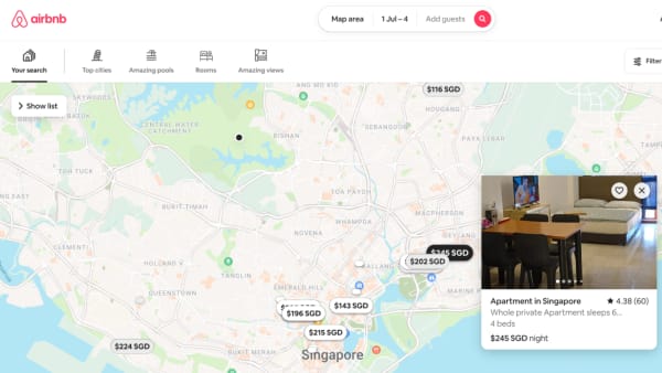 Airbnb hosts in Singapore still offering illegal short-term stays