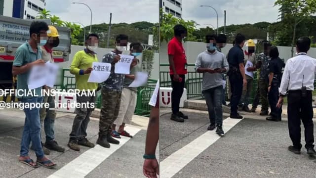 九名外籍劳工宏茂桥抗议遭欠薪 警方已展开调查