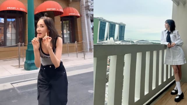 South Korean singer Sandara Park in Singapore for Waterbomb festival press conference 