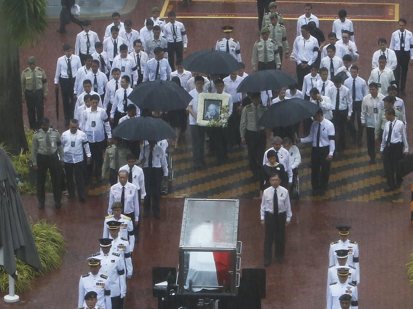 State Funeral procession for Mr Lee Kuan Yew begins