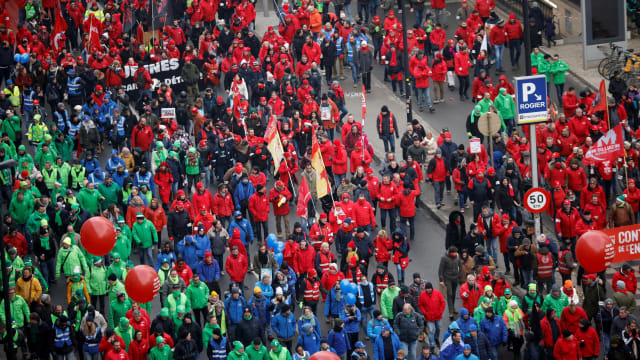布鲁塞尔2万5000人示威 抗议各国在对抗全球暖化上不作为