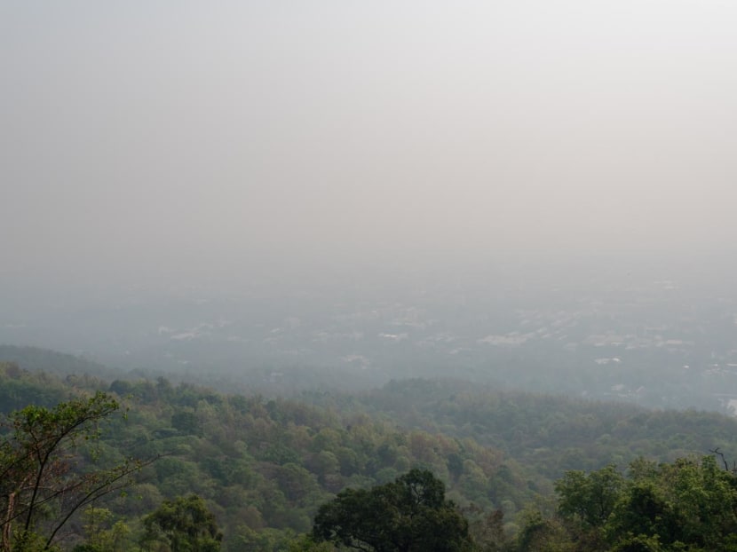 A view of the Chiang Mai city amid air pollution on April 10, 2023. A view of the Chiang Mai city amid air pollution on April 10, 2023.