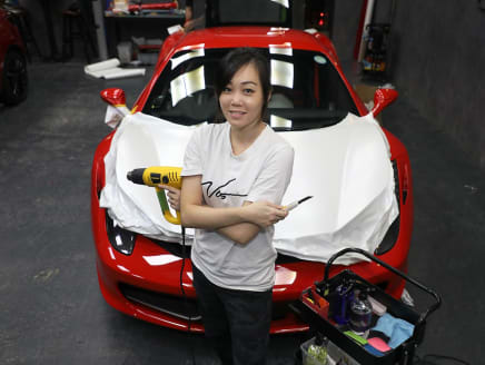 Ms Tsuri Xie is a vinyl installer at Vos Automotive Styling.