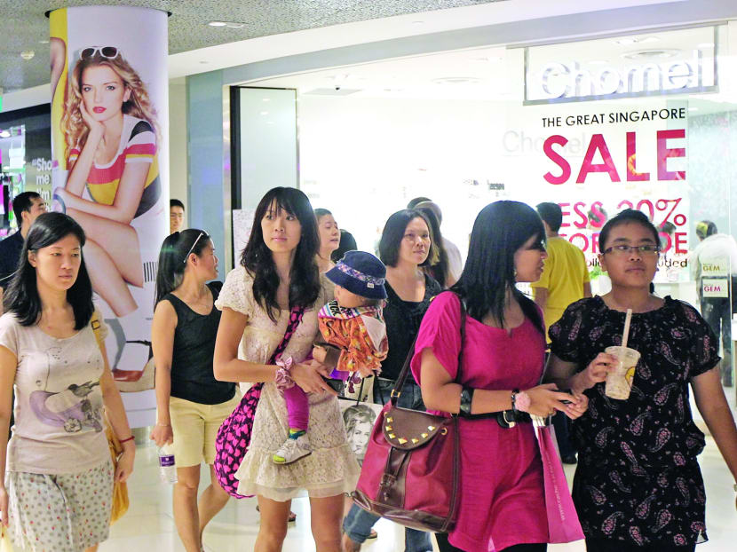 Shoppers out in full force at ION Orchard. TODAY file photo