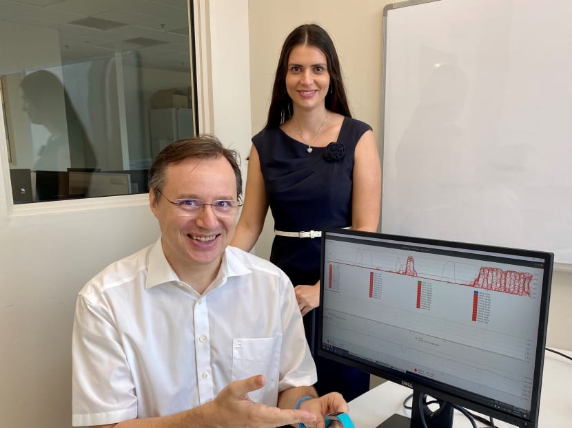 Professor Josip Car (left), director of the Centre for Population Health Sciences at NTU’s Lee Kong Chian School of Medicine, and senior research fellow Iva Bojic, were part of a team that developed a way to detect depression risk through smartwatch data.
