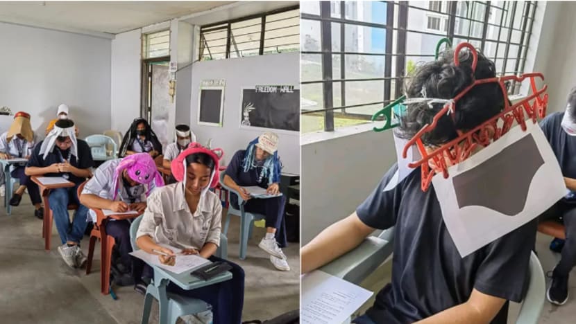 Pelajar Filipina pamer sisi kreatif; cipta topi 'elak meniru' dalam peperiksaan