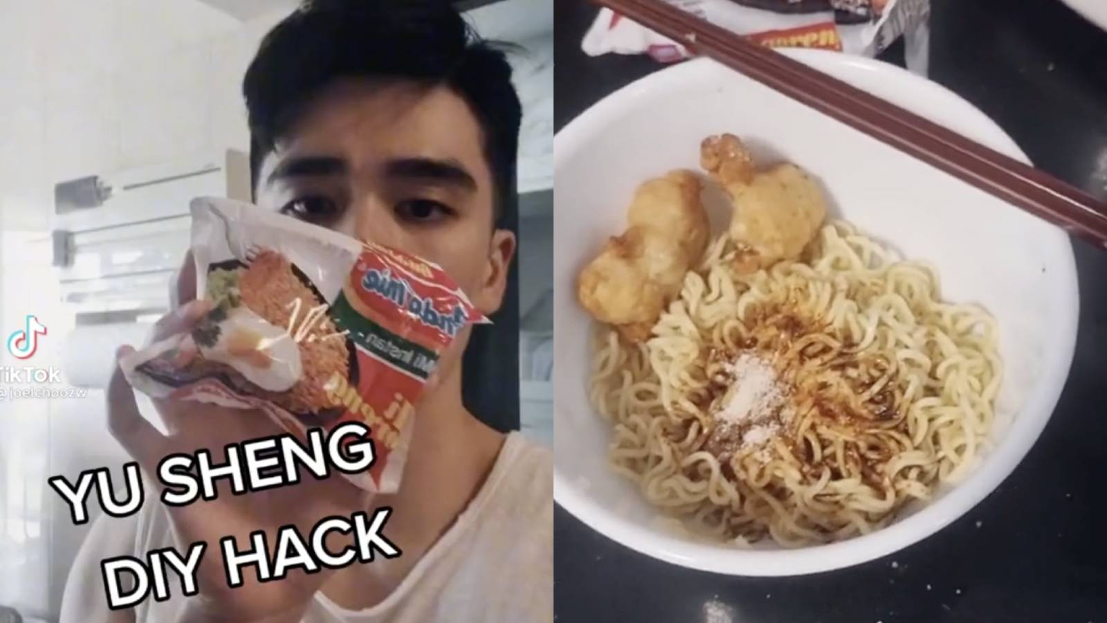 Joel Choo Creates DIY Yusheng Hack Using… Indomie And Air-Fried Fish