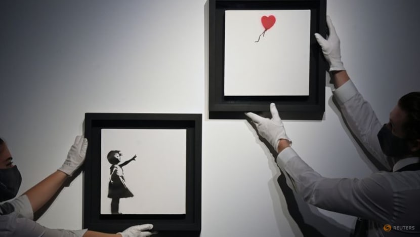 Banksy's 'Girl With Balloon' diptych up for auction for the first time Banksy's 'Girl With Balloon' diptych up for auction for the first time