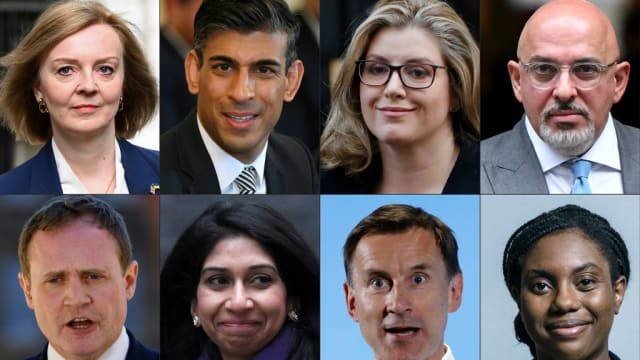 英国保守党党魁选战 八人获提名资格