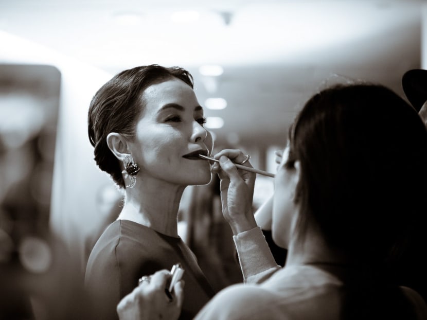 Eyes are on the queen of TV, Zoe Tay, as she may well win her first Best Actress award in 10 years at the Star Awards 2017. She is seen here getting ready to attend the Star Awards in 2016. TODAY file photo