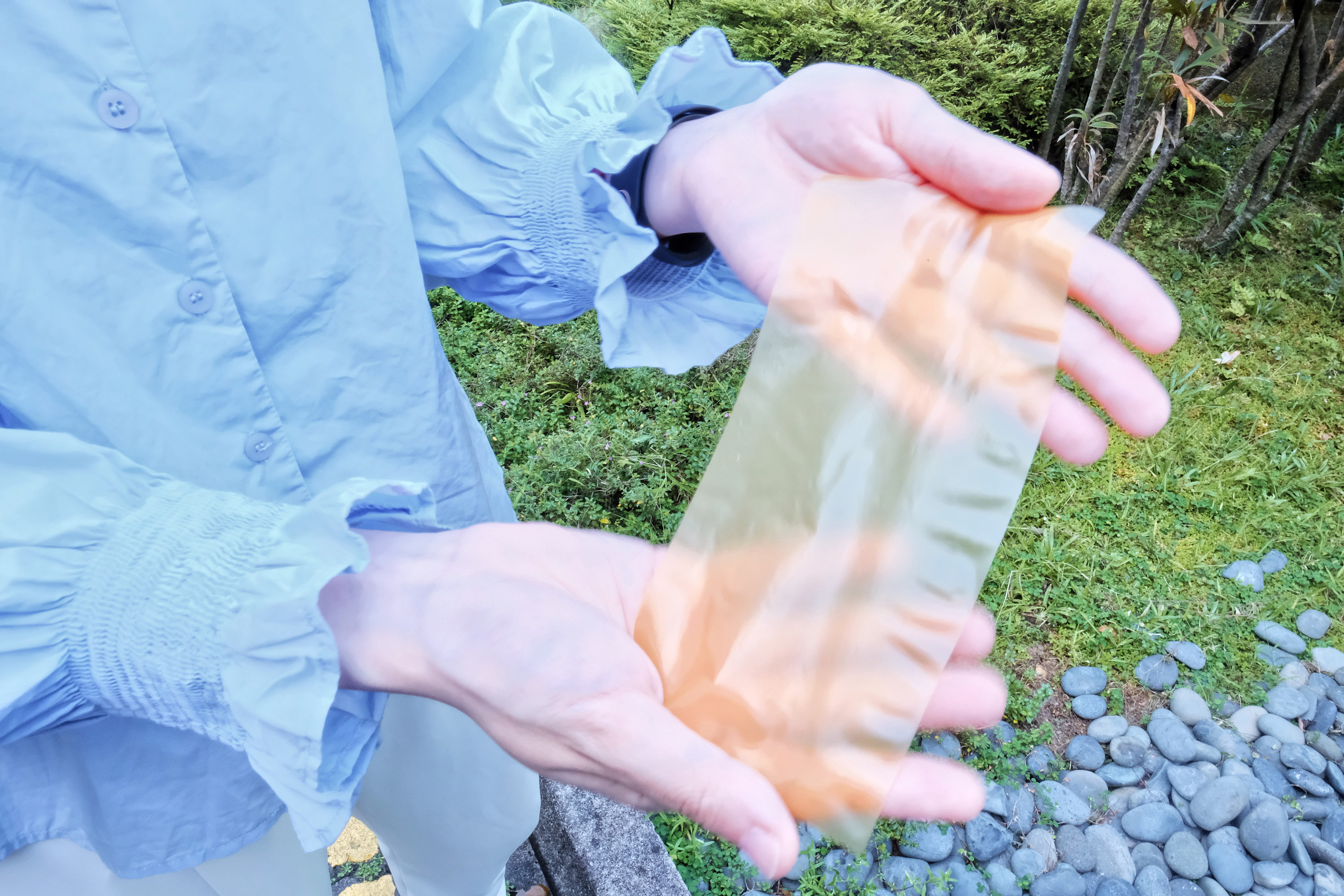 Scientists at Nanyang Technological University developed pollen-based paper (pictured) that may be recycled without being re-pulped, which helps to minimise carbon emissions. Scientists at Nanyang Technological University developed pollen-based paper (pictured) that may be recycled without being re-pulped, which helps to minimise carbon emissions.