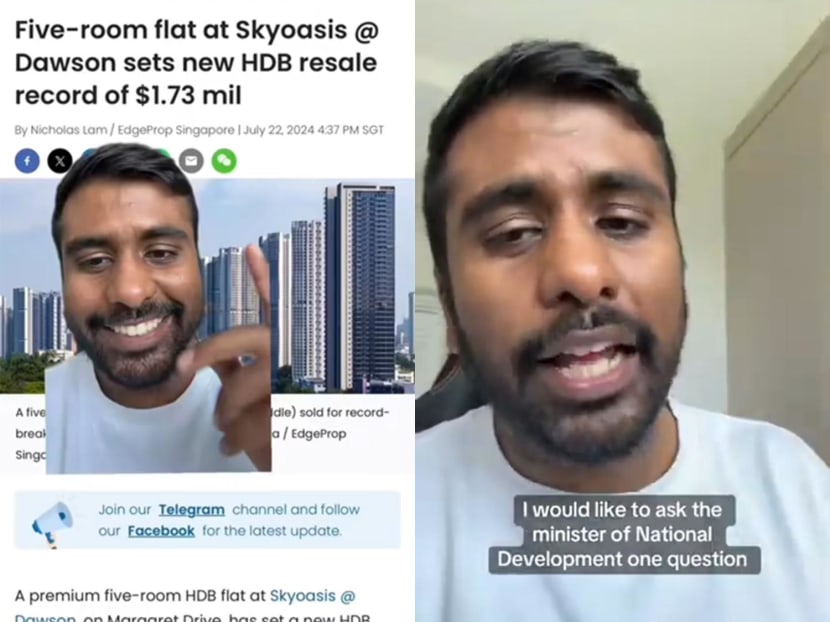 Screengrabs of a YouTube video that was posted by property agent Shaik Amar on July 25, 2024.