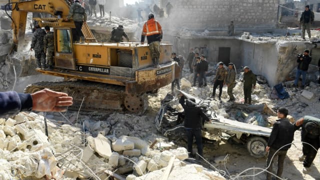 叙利亚一住宅坍塌 16人亡包括孩童