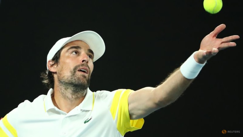 Chardy drops the ball and fumes at chair umpire during defeat Chardy drops the ball and fumes at chair umpire during defeat