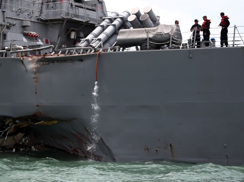 10 missing, 5 injured after US warship collides with tanker near Singapore 10 missing, 5 injured after US warship collides with tanker near Singapore