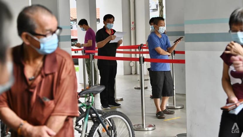Residents at Hougang block begin second round of mandatory COVID-19 testing Residents at Hougang block begin second round of mandatory COVID-19 testing