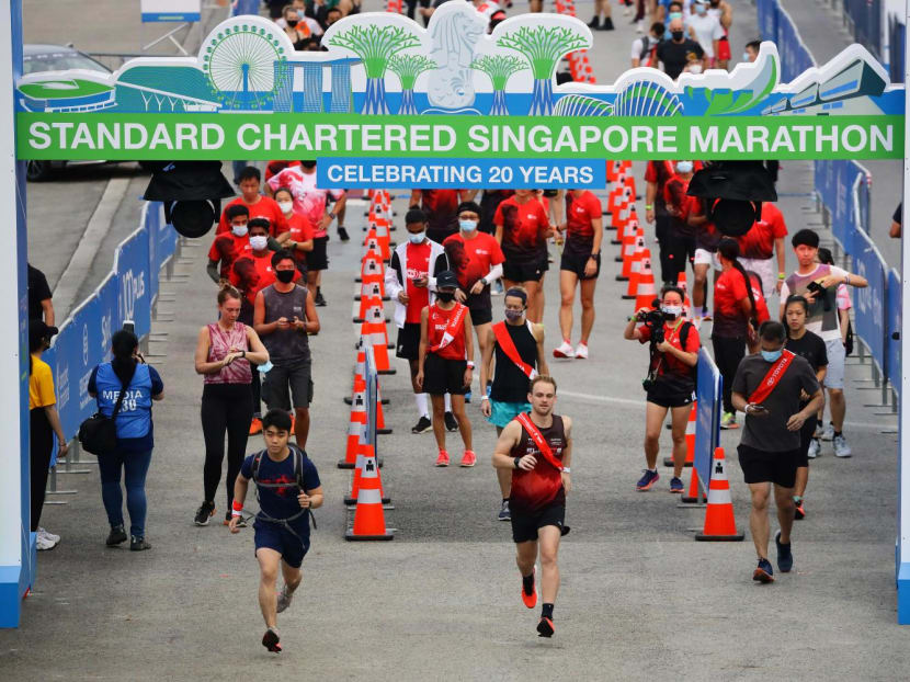 The Standard Chartered Singapore Marathon 2021 was held at a smaller scale to accommodate safe distancing during the pandemic.