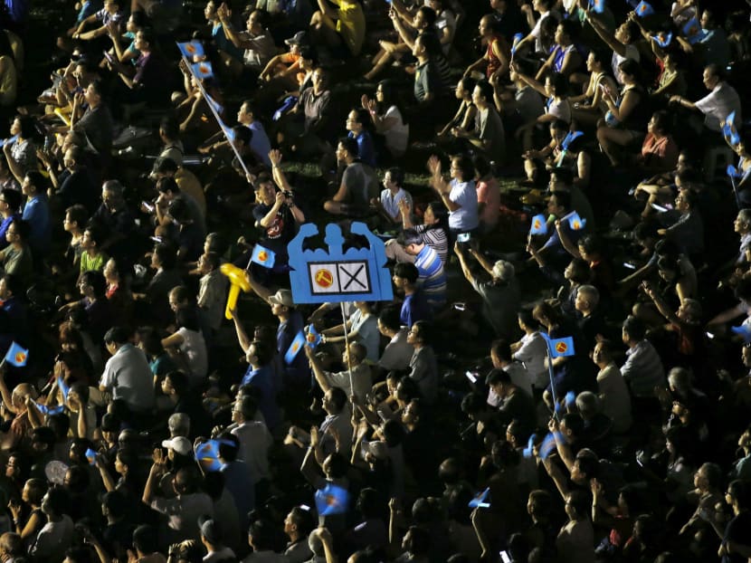 People attend an election campaign rally by the opposition Workers' Party in Singapore Sept 6, 2015. Photo: Reuters