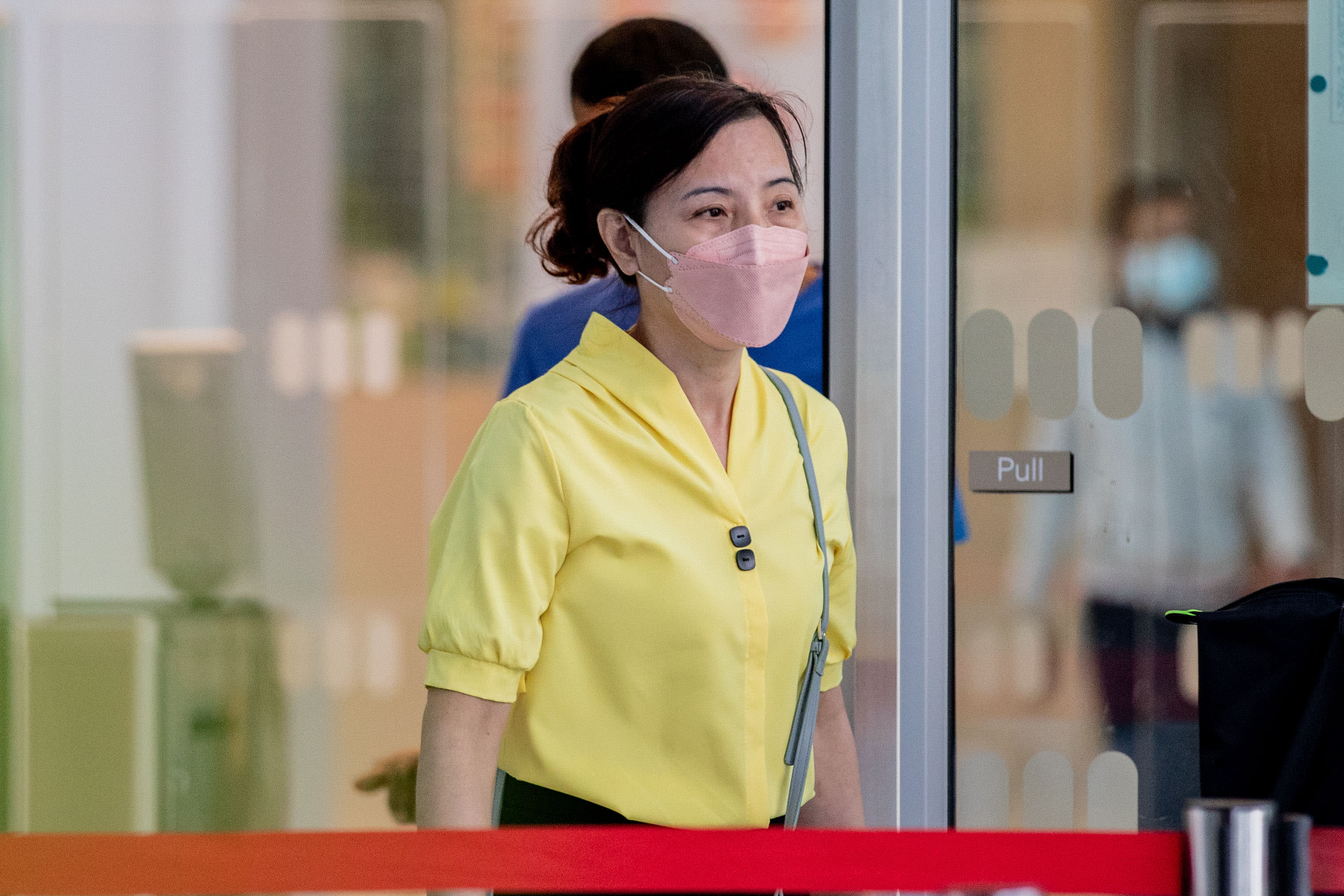 Xu Wenying leaving the State Courts on Jan 28, 2022. Xu Wenying leaving the State Courts on Jan 28, 2022.