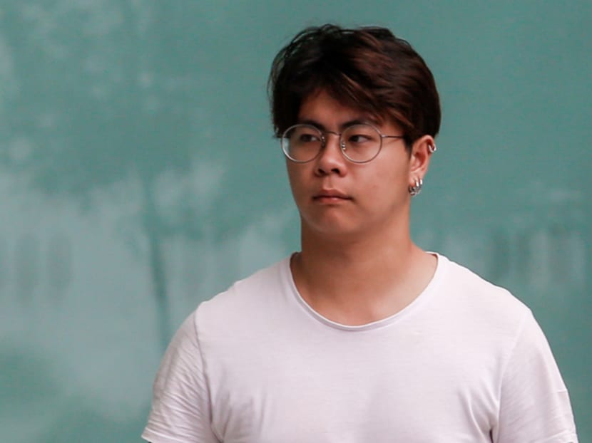 Benjamin Neo Song Ya leaving the State Courts on March 16, 2020.