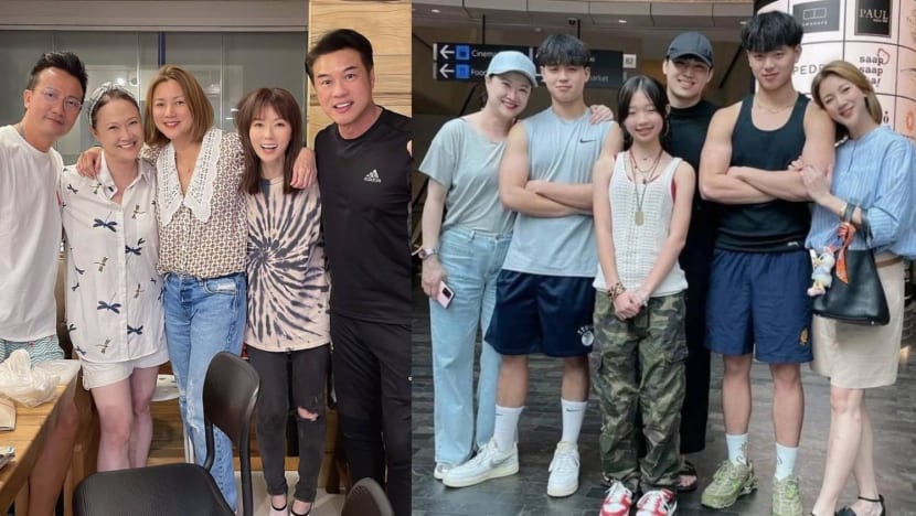 Ex Actress Ivy Lee & Her Family Were In Singapore For A Short Trip; And She Managed To Surprise Her Showbiz Pals
