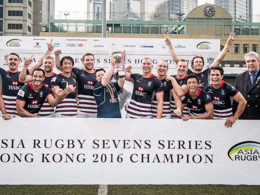 The Hong Kong Sevens team won the Asia Rugby Sevens title last year, which earned them a wildcard for the Singapore Sevens. Photo: Hong Kong Sevens Facebook page