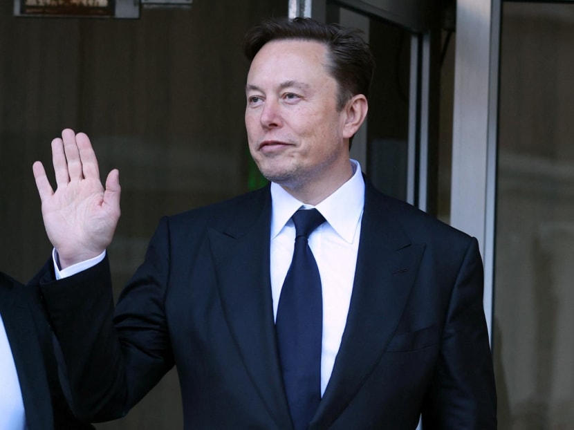 Tesla chief executive officer Elon Musk leaves the Phillip Burton Federal Building on Jan 24, 2023 in San Francisco, California. Tesla chief executive officer Elon Musk leaves the Phillip Burton Federal Building on Jan 24, 2023 in San Francisco, California.
