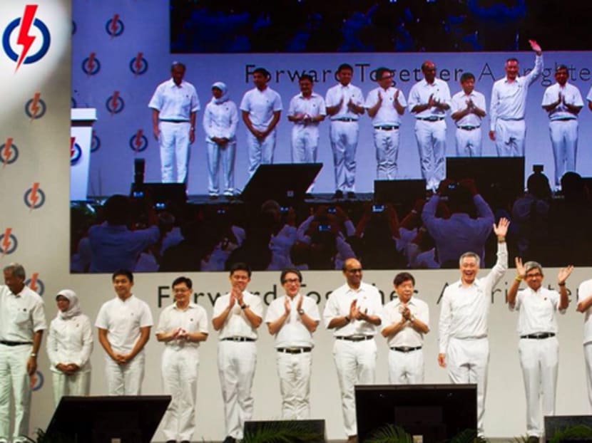 The PAP announced its Central Executive Committee at the PAP Rally today (Dec 7). Photo: Twitter/ PAP Singapore