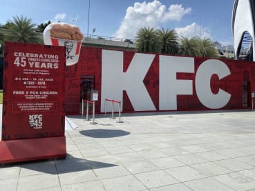 KFC marks 45 years in Singapore with immersive installation and fried chicken party